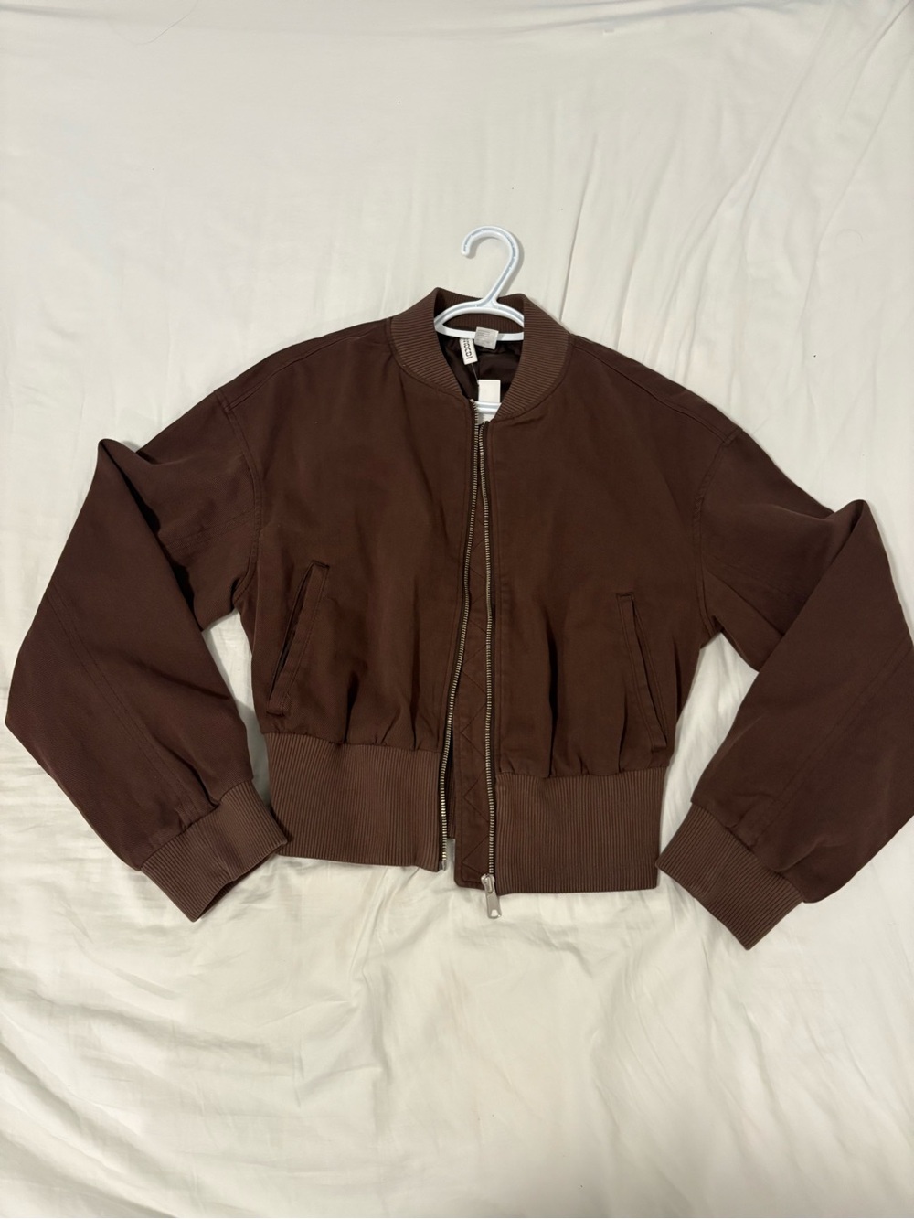 H&M Women's Brown Bomber Jacket